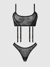 Rosalie Embroidered Lace Garter Bralette & Tanga Set from Love It Curvy