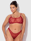 Rosalie Embroidered Lace Garter Bralette & Tanga Set from Love It Curvy