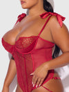 Rosalie Embroidered Lace Teddy from Love It Curvy