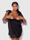 Brigeta Satin Open Cup Babydoll & G-String Set from Love It Curvy