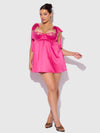 Brigeta Satin Open Cup Babydoll & G-String Set from Love It Curvy