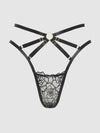 Rosalie Embroidered Lace Strappy Backless Tanga from Love It Curvy