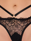 Rosalie Satin & Embroidered Lace Strappy Tanga | Love It Curvy