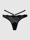 Rosalie Satin & Embroidered Lace Strappy Tanga | Love It Curvy