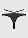 Rosalie Satin & Embroidered Lace Strappy Tanga | Love It Curvy
