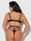 Flora Lace Bra & Strappy Thong Set from Love It Curvy