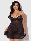 Flora Lace Babydoll & G-String Set from Love It Curvy