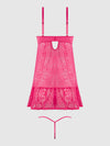 Flora Lace Babydoll & G-String Set from Love It Curvy