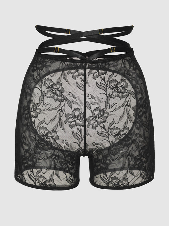 Flora Backless Lace Bikeshort from Love It Curvy