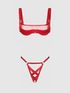 Devon Mesh Layered Bra & Crisscross G-String from Love It Curvy