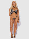 Devon Strappy Push Up Bra, Harness & G-String Set from Love It Curvy