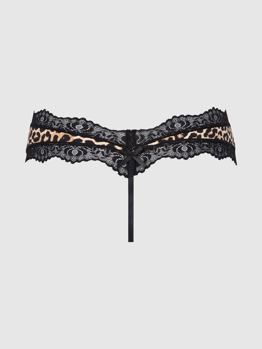 Devon Micro & Lace Trim G-String from Love It Curvy
