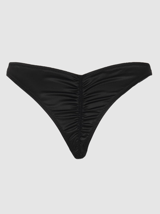 Brigeta Satin Crotchless Tanga from Love It Curvy