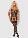 Jocelyn Lace & Satin Underwire Corset & G-String Set from Love It Curvy