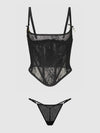 Jocelyn Lace Underewire Bustier & G-String Set from Love It Curvy
