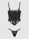 Jocelyn Lace Underewire Bustier & G-String Set from Love It Curvy