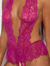 Jocelyn Lace & Pearl Crotchless Teddy from Love It Curvy