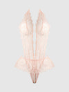 Jocelyn Lace & Pearl Crotchless Teddy from Love It Curvy
