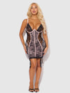 Jocelyn Lace & Satin Chemise & G-String Set from Love It Curvy