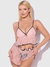 Jocelyn Satin & Lace Trim Cami & Short Set from Love It Curvy