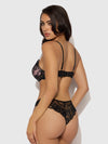 Savannah Lace Push Up Plunge Bra & Tanga Set from Love It Curvy