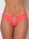 Bella Lace Up Front Lace Tanga from Love It Curvy