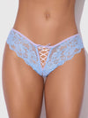 Bella Lace Up Front Lace Crotchless Tanga | Love It Curvy