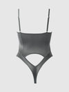 Zoe High Shine Cutout Scoop Back Bodysuit from Love It Curvy