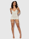 Zoe Oil Slick Wrap Garter Chemise Set from Love It Curvy