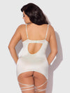 Zoe Oil Slick Wrap Garter Chemise Set from Love It Curvy