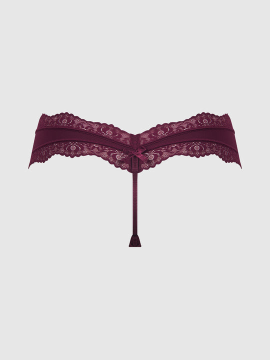 Vera Micro & Lace Trim G-String from Love It Curvy