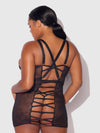 Kiki Lace Strappy & Backless Chemise & G-String Set from Love It Curvy