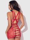 Kiki Lace Strappy & Backless Chemise & G-String Set from Love It Curvy
