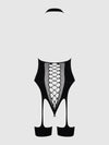 Halter Neck & Gartered Teddy Bodystocking in black, image 6