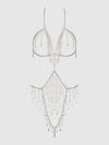 Rhinestone Dangle Fringe Teddy from Love It Curvy
