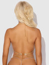 Rhinestone Net & Fringe Halter Bralette from Love It Curvy