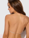 Rhinestone Dangle V-Neck Bra from Love It Curvy