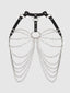 Chain & Leather-Like Draped Harness from Love It Curvy