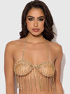 Rhinestone Fringe Cropped Cami Top from Love It Curvy