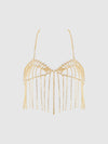 Rhinestone Fringe Cropped Cami Top from Love It Curvy