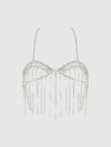 Rhinestone Fringe Cropped Cami Top from Love It Curvy