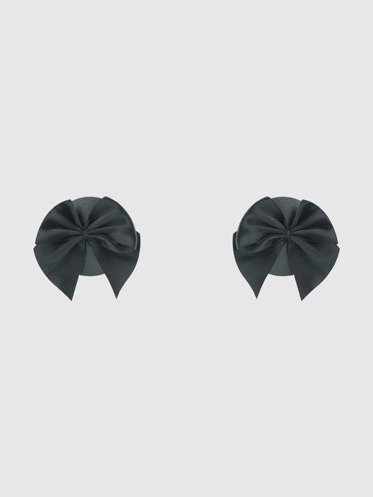 Faux Leather & Satin Bow Pasties from Love It Curvy