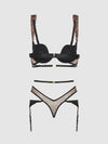 Chantal Plunge Push Up Bra & Crotchless Tanga Set from Love It Curvy