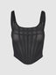 Chantal Mesh Bustier & G-String Set from Love It Curvy