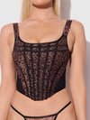 Chantal Mesh Bustier & G-String Set from Love It Curvy
