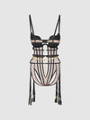 Chantal Mesh Push-Up Strappy Teddy from Love It Curvy
