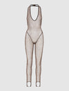 Chantal Leopard Mesh Catsuit from Love It Curvy