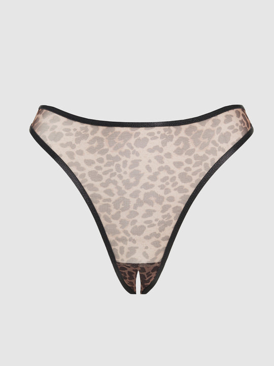 Chantal Mesh Crotchless Thong from Love It Curvy
