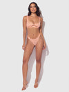 Yvone Shimmer Mesh Openable Cup Bra & Thong Set from Love It Curvy