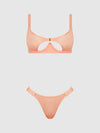 Yvone Shimmer Mesh Openable Cup Bra & Thong Set from Love It Curvy
